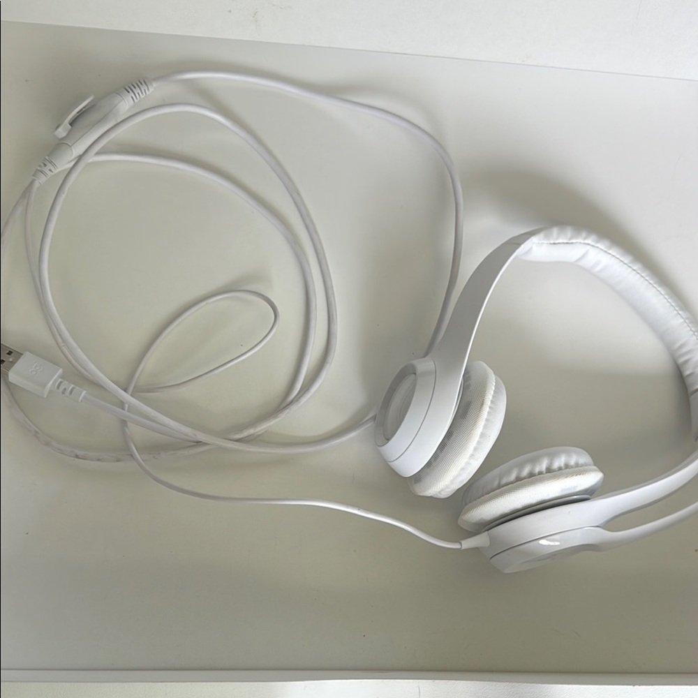 Logitech White On-Ear Headphones Premium Comfort